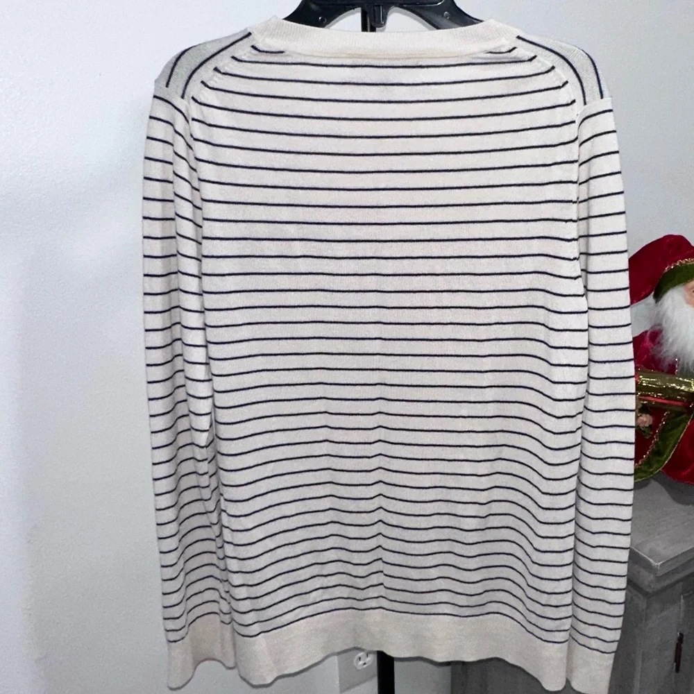 Banana Republic Daydreamer Striped silk cashmere Sweater - cream and black - Picture 5 of 6